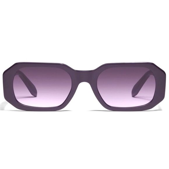 QUAY Hyped Up Sunglasses Amethyst Purple Frame Dark Amethyst Gradient Lens NWT - Picture 1 of 7